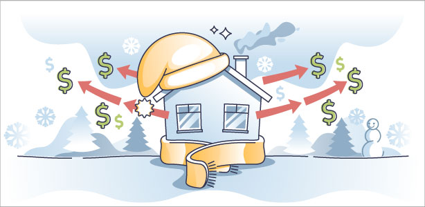 weatherstripping to prevent heat loss